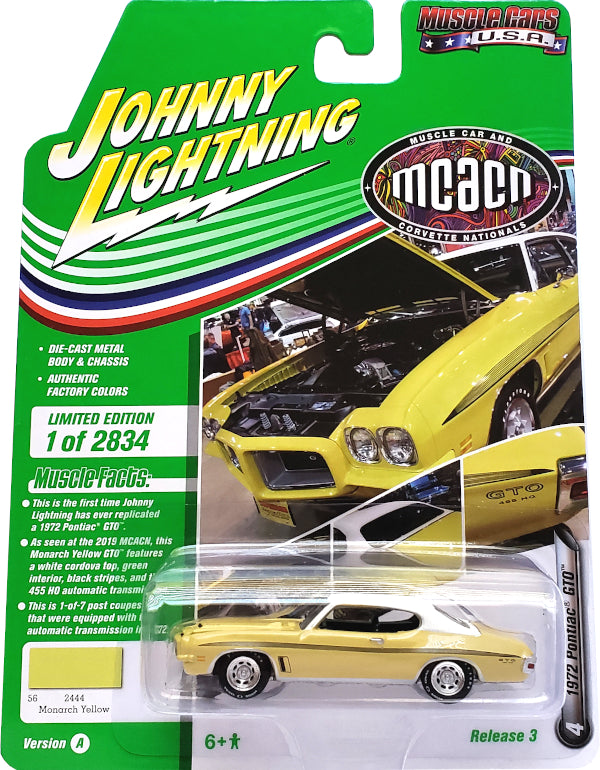 Muscle Cars USA Set of 6 Cars 1/64 Diecast Model Cars by Johnny Lightning, Size: 1:64