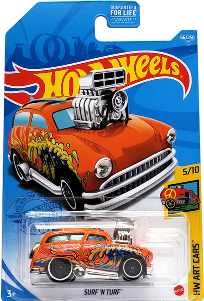 BigD Toys 2021 Hot Wheels Surf N Turf Tooned Wagon Orange GRY38 Car