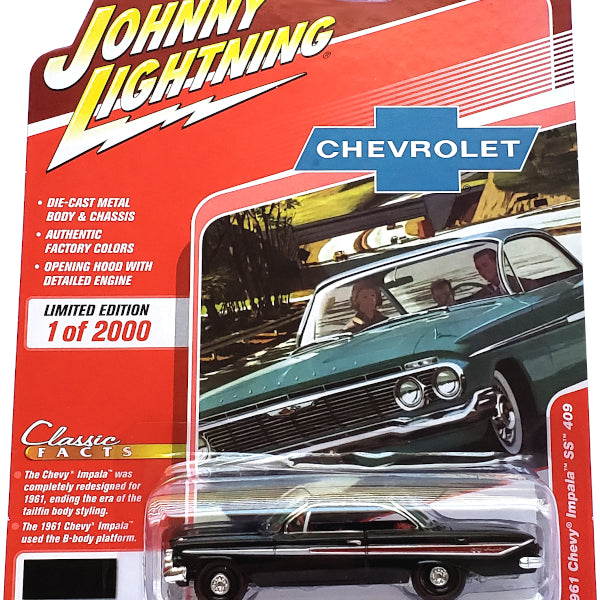 BigD Toys | Johnny Lightning 1961 Chevy Impala SS 409 Black JLCG023