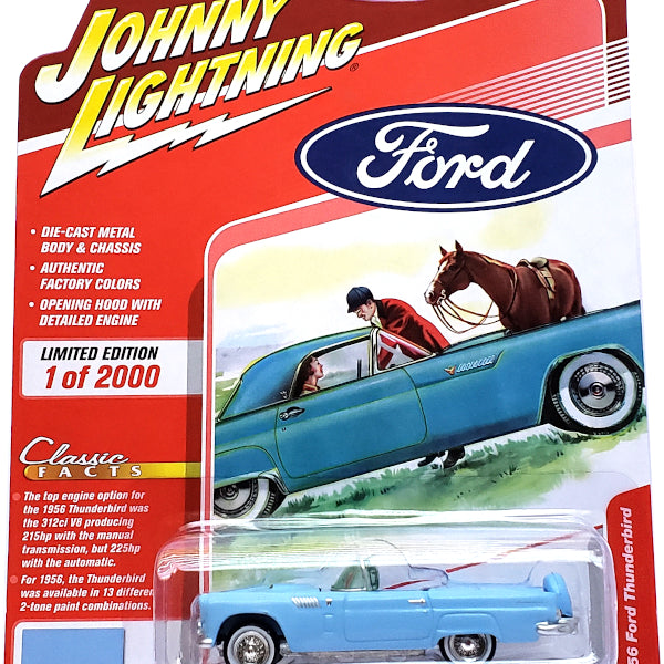 BigD Toys  Johnny Lightning 1956 Ford Thunderbird Blue JLCG023 Car